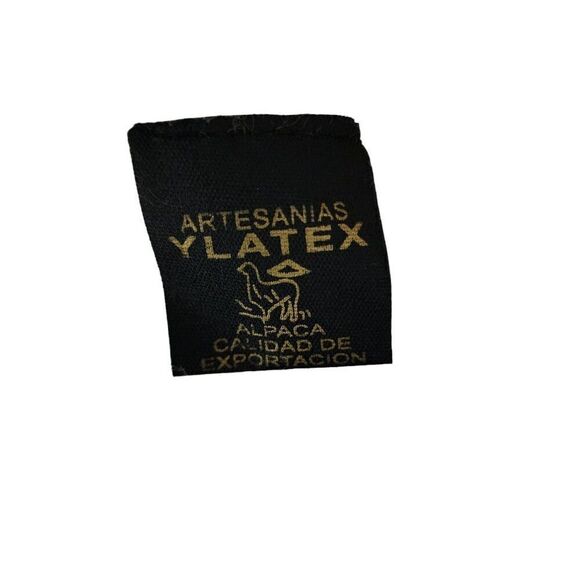 Vintage 80s Artesanias Peru Alpaca Zip Up Cardigan Sweater Womens Size L Brown - Picture 7 of 8